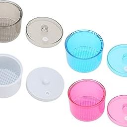 Dental Burs Soaking Box, Round Box Dustproof Dental Bur Holder for Dental Clinic-12