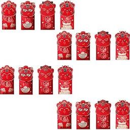 Chinese New Year Red Envelopes: 16Pcs 2022 Tiger Red Packets Zodiac Tiger Pattern Lucky Money Hongbao for Spring Festival Lunar New Year Wedding Party Favor Bags-12