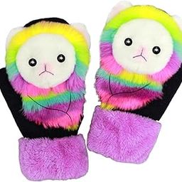 ATORSE Woman Cartoon Winter Warm Mittens Full Finger Glove Knitted Colorful Alpaca-image-40