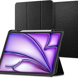 Spigen Urban Fit for iPad Air 13 inch M3 (2025) / M2 (2024) Full Cover Folio Case with Built in Pencil Holder, Auto Sleep/Wake, Trifold Stand - Black-picture-32