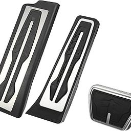 X AUTOHAUX 3 Pcs Accelerator Pedal and Brake Pedal Cover Set for BMW X3 X4 X5 X6 2 3 4 5 6 7 Series G20 F30 G30 G11 G01 G02 G05 F15 F16 F22 F25 Metal Rubber-25