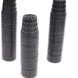 UJEAVETTE 100pcs Plastic Pot Baskets Aquarium Aquatic Water Plant Grass Cultivate-2
