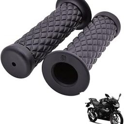 GadiParts Bike Universal Handle Bar Grip/Hnadle Grip/Handlegrip Pack of 2 Black Compatible with RE Hunter 350-picture-27