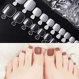 Acrylic Nail Tips – 500 Pieces False Nails for Extension, Professional Nail Art Salon Manicure Set (Clear, 3 Toe)-50