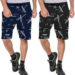 MONOHUNT Unisex Printed Multi color regular fit shorts-5
