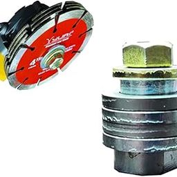 THS Angle Grinder 4 Blade Wheel Adaptor/Nut/Attachment for Using Four Blades, Cuts 1"(25mm) Gap Like Wall Chaser M10 Thread (For 4" Angle Grinder)-image-33