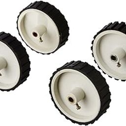 Robot Wheel Set 7cm Diameter x 2cm Width - Durable Plastic Wheels with 6mm Shaft Hole for DIY Robotics Car Motor Chassis Mounting - 4 Pack High Traction Lightweight Rduino Projects-63