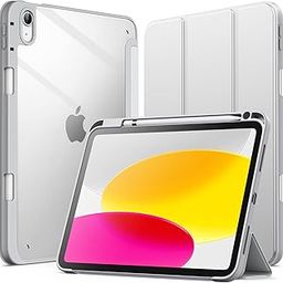 JETech Cover Case for iPad (A16) 11th/10th Generation (2025/2022) with Pencil Holder, Clear Transparent Back Shell Slim Stand Shockproof Tablet Cover, Auto Wake/Sleep (Silver)-image-54