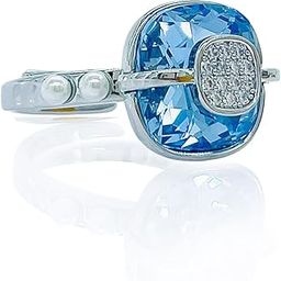 Alloy Ring with Sparkling Zircon Stones | Women's Anti-Tarnish Fashion Jewelry | Twilight Style Ring for Girl | Ideal for Daily Wear, Gifting and Parties-image-51