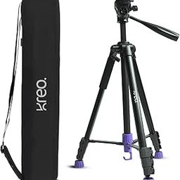 Kreo Stayble Pro Video Tripod, Foldable Aluminum Stand with 3-Way Pan Head, Non-Slip Rubber Feet, Flip Locks, Lightweight Tripod, Quick-Release Plate, Tripod for Photo & Video Shoots-10