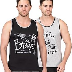 Men's Vest, Super Combed Cotton Printed Vest Sleeveless, Regular Fit (Pack of 2)-image-8