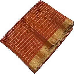 Royal Textiles Men's Banarasi Chanderi Polycotton Silk Mini Zari Check Safa/Fetha/Pagdi/Turban Cloth For Wedding/Festival/Cultural/Religious Occasion-image-1