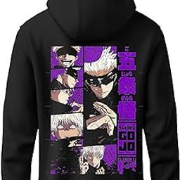 Clothing's Hoodie for Mens | Gojo Satoru Jujutsu Kaisen Back Printed Oversize Hoodies for Men | Hooded Sweatshirt Stylish Anime-image-6