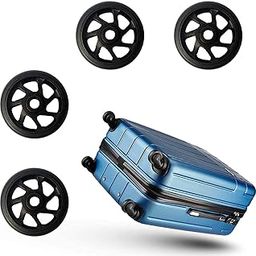 Repair Rubber Black Wheels for Travel Trolley Suitcases/Luggage Parts (4-pcs) -5 x 5 cm (No Suitcase Included)-42