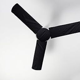 The Furnishing Tree Ceiling Fan Cover with attachable end closure Dustproof Polyester Three Blade Set of 1 Fan Cover Black-image-24