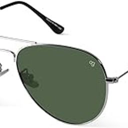 AfterFlash Green X Silver Aviator Polarized Sunglasses-picture-4