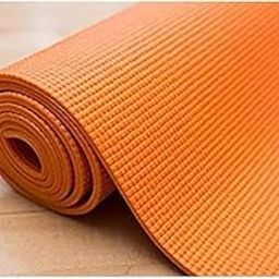 KiaraHome EcoFriendly Anti-Slip, Anti-Skid Yoga Mat for Workout Exercise Gym & Yoga Blue 4 mm Yoga Mat (Orange)-image-34