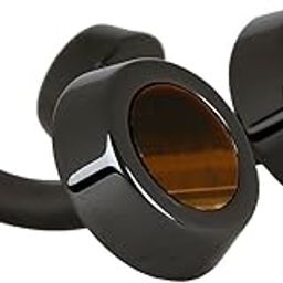 Zirconium Ceramic Studded with Natural Tiger's Eye Stone (Semi-Precious) Cufflinks for Men-picture-21