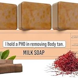 Sandalwood and Saffron Bath Soap Pack of 3 Paraben Free Handmade Soap for Glowing and Brightening Skin 100g Each-18
