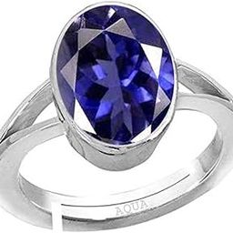 Iolite/Neeli 3.25 Ratti to 10.25 Ratti or 3 Carat to 9.5 Carat Astrological Certified Natural Gemstone bis Hallmark 925 Sterling Silver Adjustable Ring for Men & Women - 3v-image-98