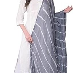 Women's Grey Leheriya Silk Dupatta With Tassel(ARS01006)-image-40