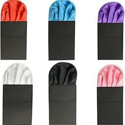 Men's Solid Color Pre Folded Pocket Square | Readymade Wedding Handkerchief for Suits, Blazers & Tuxedo (Pack of 6) (Puff Style)-picture-17