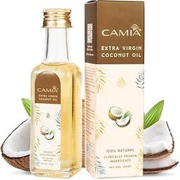 CAMIA - 100% Organic Cold Pressed Coconut Oil for Skin & Hair | 100% Pure & Natural Hair Oil | Skin Hydration & Nourishment | Premium Skin Care | Ideal for Skin & Hair Care | 100 ML Glass Bottle-image-43