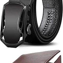 Faux Leather Belt Wallet Combo For Men And Boys Ql34 Size (28-42), Black-43