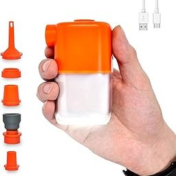 ULTAC Portable Air Pump for Inflatables, 4.5KPa, 200L/min, 3500mAh Battery, 5 Nozzles, Orange, Battery Powered-image-36
