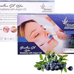 Yovee Professional Brazilian Gel Wax in Blueberry with Argan Oil stripless peel-off Wax For Face, Body, Bikini line, Upper Lip & Underarms At Home Quick And Easy Hair Removal-13