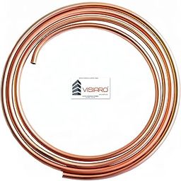 Visiaro Round Soft Copper Tube, 3mtr, Outer Dia 1/2 inch, Wall Thickness 21 swg, Seamless Hollow Pipe Coil for Air Conditioners, Refrigeration, Plumbing Systems and DIY Projects-image-62