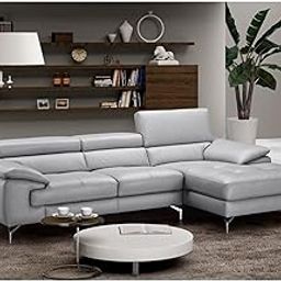 Torque - Renzo 4 Seater L Shape Leatherette Corner Sofa (Right Side, Grey) | Living Room, Bedroom, Home, Office Furniture | 3 Year Warranty-image-92