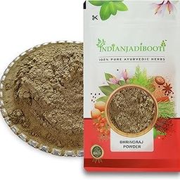 IndianJadiBooti 100% Pure and Natural Bhringraj Powder for Healthy Hair and Dandruff Free Scalp | Edible Herbal Powder for Skin And Hair Care (100 Gram)-image-40