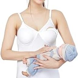Women's Maternity Breastfeeding Clip Down Nursing Camisole/Nursing Tank Top/Comfy Nursing Sleepwear. (XX-Large, White)-image-80