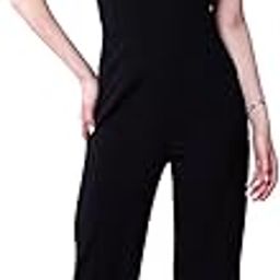 by The Indian Garage Co Women Fit and Flared Casual Solid One Shoulder Jumpsuit-picture-17