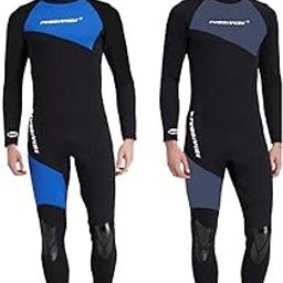 Ubersweet® 1.5mm Neopren Men Diving Wet Suit UV-Protect Adult Surfing Jumpsuit Blue M (54048574JEL)-image-17