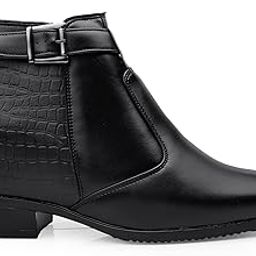 Men's 9 Cm Hidden Height Increasing Faux Leather Material with Casual Formal Slipon Boot.-image-73