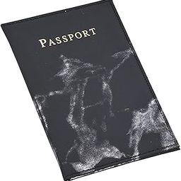 Passport Cover and Luggage Tag Set Travel for Unisex Registration Plate Black-image-55