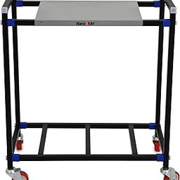 NEOSTAR Premium Single Battery Metal Inverter Trolley/Stand with 2.5 inch Metal Wheels I Movable Rack | 90 Kg Capacity | Single Battery and Inverter Stand.-image-56