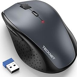 Tecknet M002 2.4G Nano Cordless Optical Mouse - Grey-30
