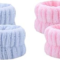 CALANDIS™ 2 Pair Absorbent Towel Portable for Party Blue Pink | Hair Accessories | Womens Accessories-image-46