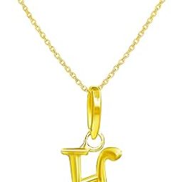 Swarnavarsham BIS Hallmarked 916 Alphabet Pendant for Men & Women 1 Gm-image-88