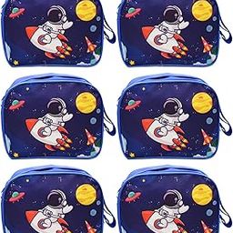 Unisex Kids Space Cartoon Theme Sling Bag Set of 6 Pcs, Multicolour-image-36