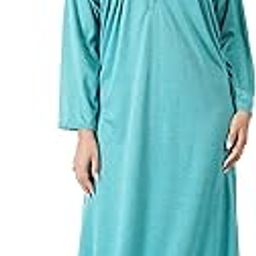 Polina Women's Full Sleeve Hosiery Cotton, Nursing, Feeding, Maternity Nighty - Zip Opening at Bust - Before and After Baby Multipurpose Night Dress Article20-33-image-25