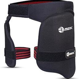 RMAX Professional-Grade Cricket Thigh Pad: Enhanced Comfort, Maximum Protection, Lightweight Design, Adjustable Straps, Sweat-Wicking Fabric, Ideal for Batsmen of All Levels (Black)-image-51