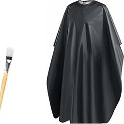 Professional Salon Cape with Face Mask Brush, Hair Cutting Cape, Black-image-26