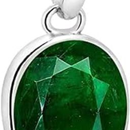 STONEFLEX 8.25 Ratti 7.60 Carat Emerald Pendant Locket (Natural Panna/Panna Stone Plating Pendant Locket) Original AAA Quality Gemstone Pendant for Men-picture-21