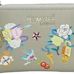 hamster london Millionaire Victoria Card Case with Zip - Grey-picture-40
