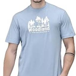 Men’s Dusty Blue Printed Regular Fit Round Neck T-Shirt – Soft Organic Cotton Casual Tee with Forest Graphic, Comfortable Sustainable Summer Top-image-26