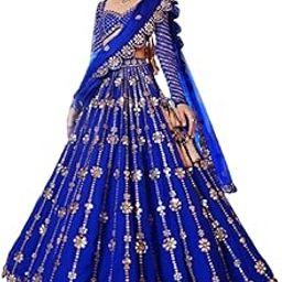 Women's Georgette Semi Stitched Lehenga Choli In Blue1 Colour Lehenga Choli ForWomen-SF108Ver-6-picture-32
